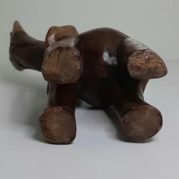 Wooden Elephant Home Decor Rustic Look Shelf Room Decor African Art - Picture 4 of 4
